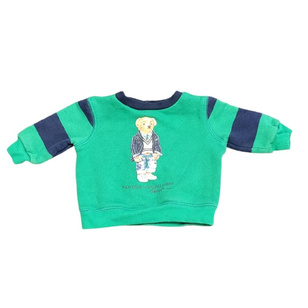 Baby Polo Ralph Lauren Bear Green Crewneck Size 3M